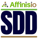 Affinisio sitting atop SDD alphabets to indicate suite-integrated certified and internal SDD for UPSI flow audit trail